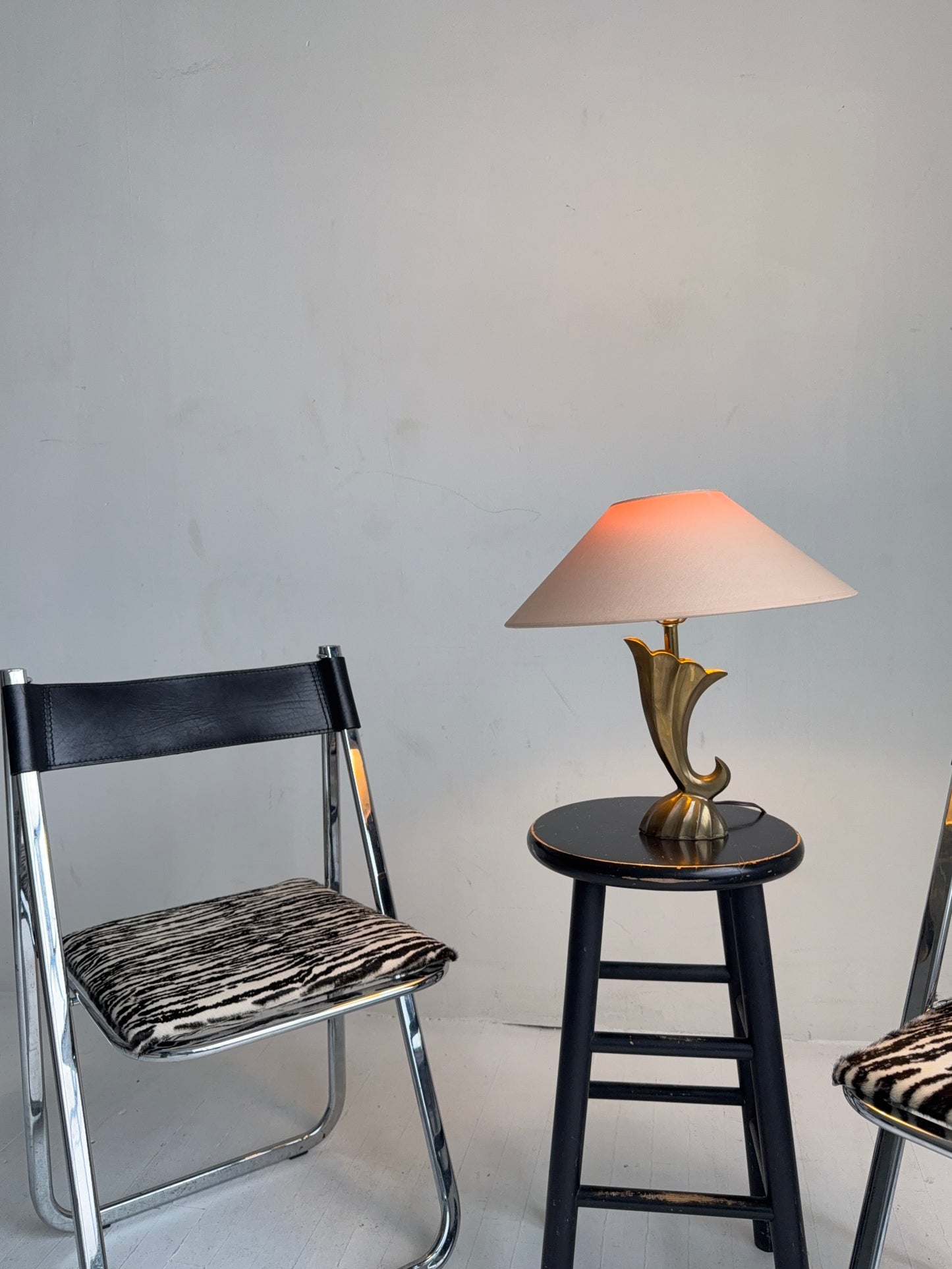 sculptural brass table lamp, 1970s