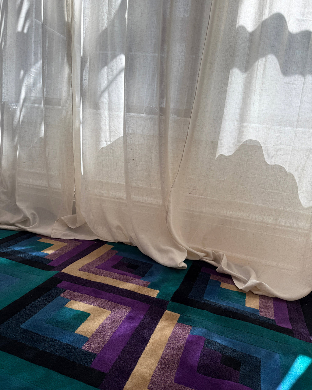missoni wool rug, 1980s