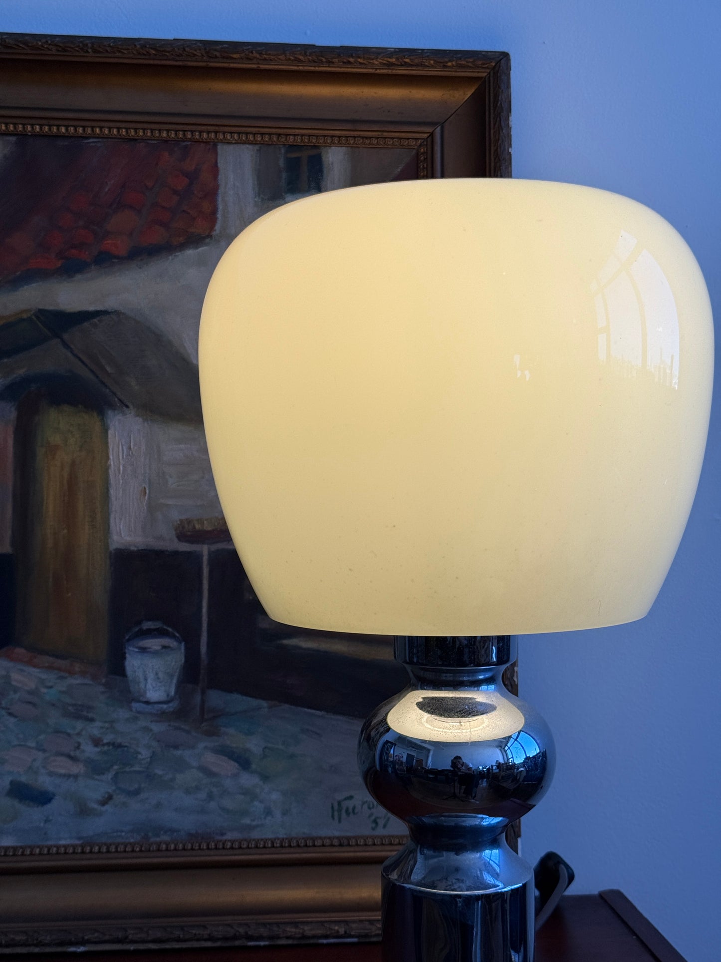 leuchte aro 488 chrome + glass table lamp