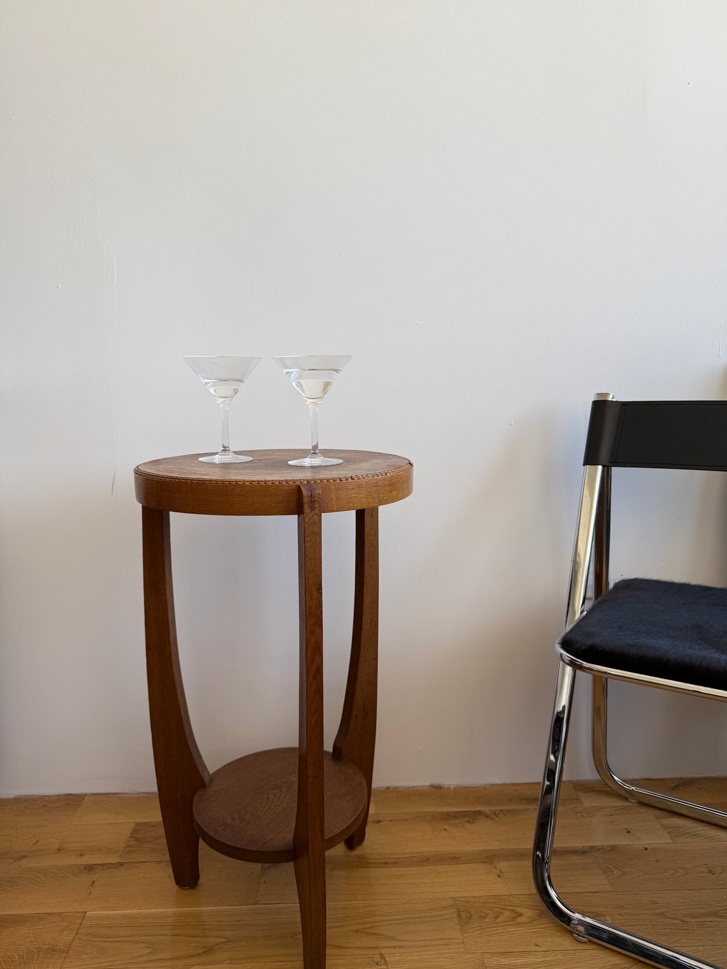 dutch art deco oak side table, 1920s