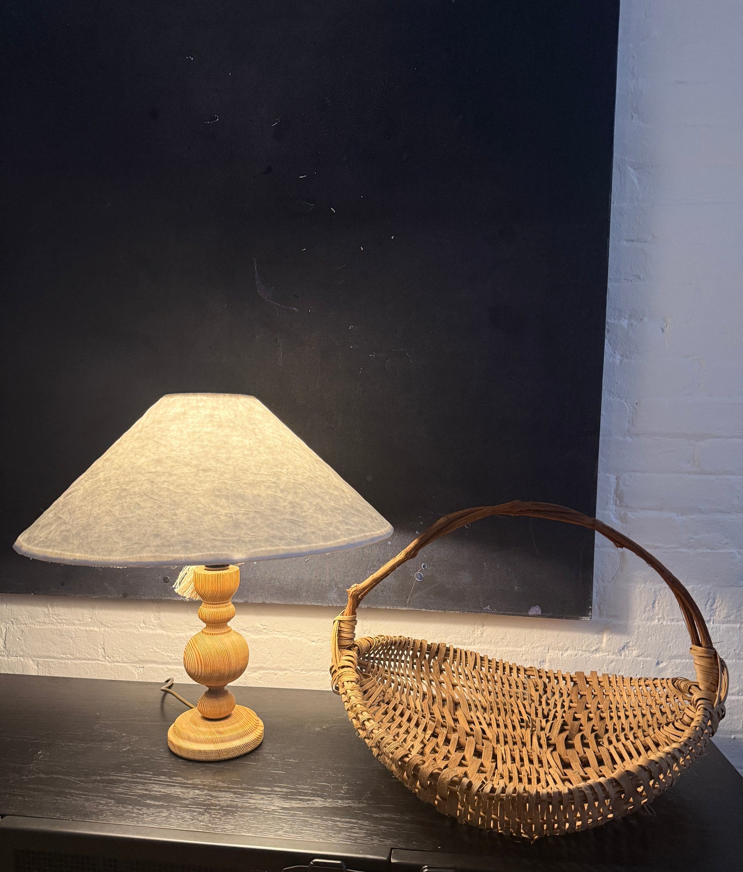 oversized handwoven handled basket
