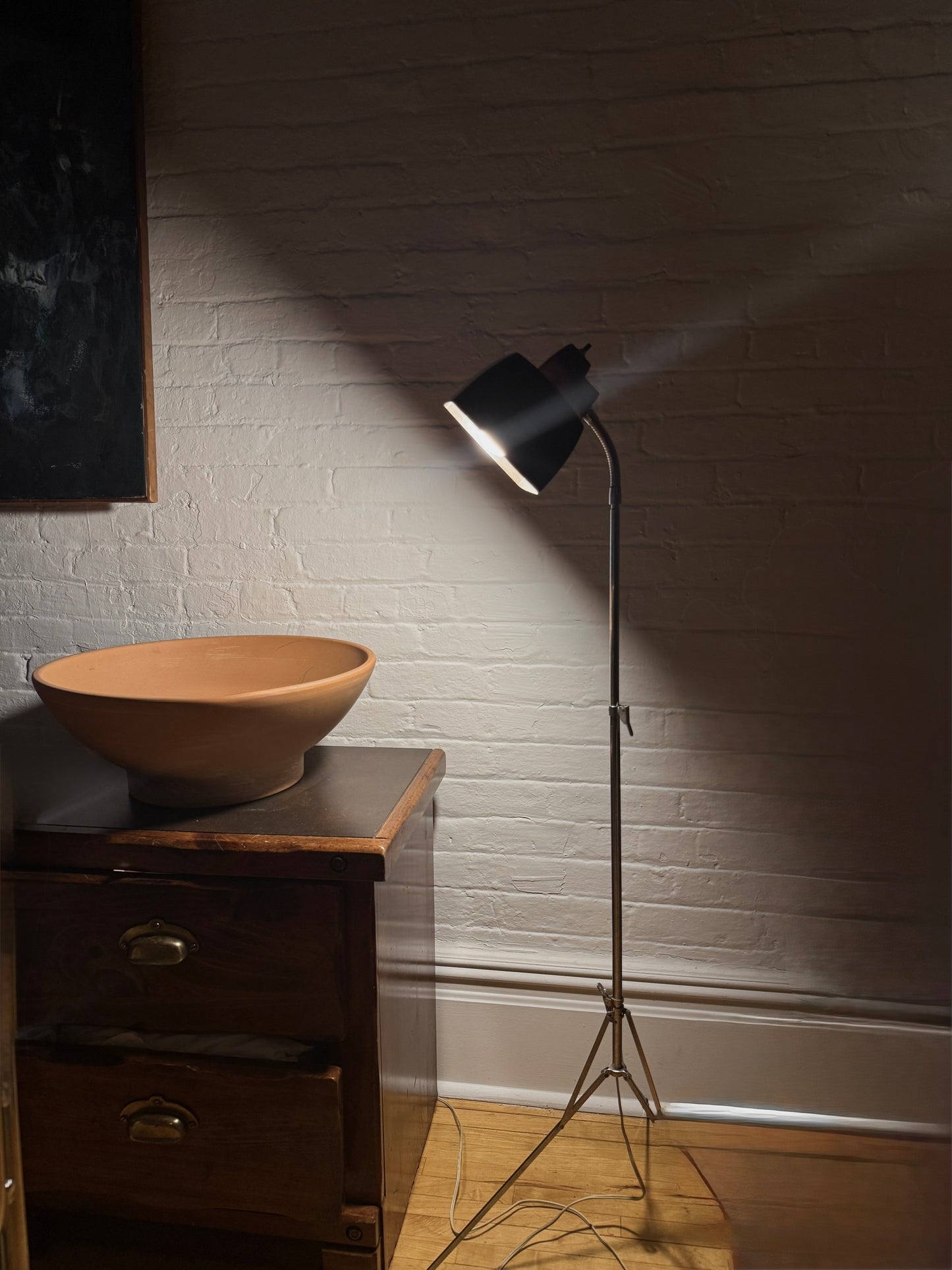 adjustable metal floor lamp, 1960s