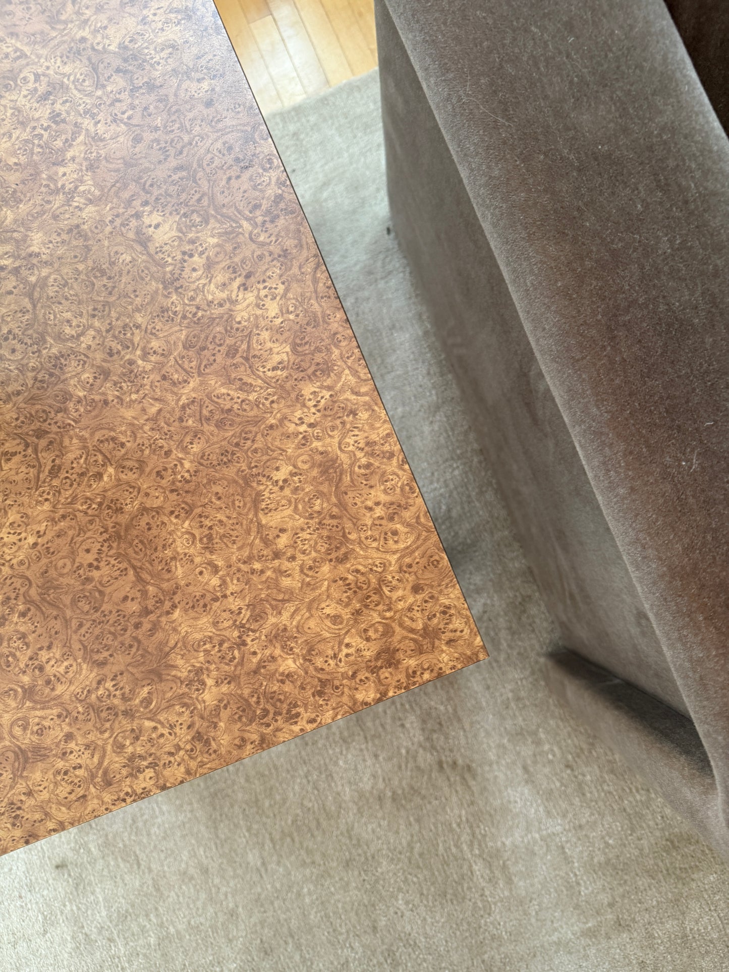 parsons burlwood side table