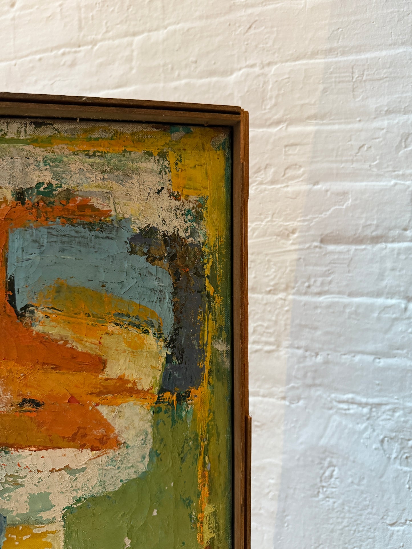 mid-century abstract oil on canvas