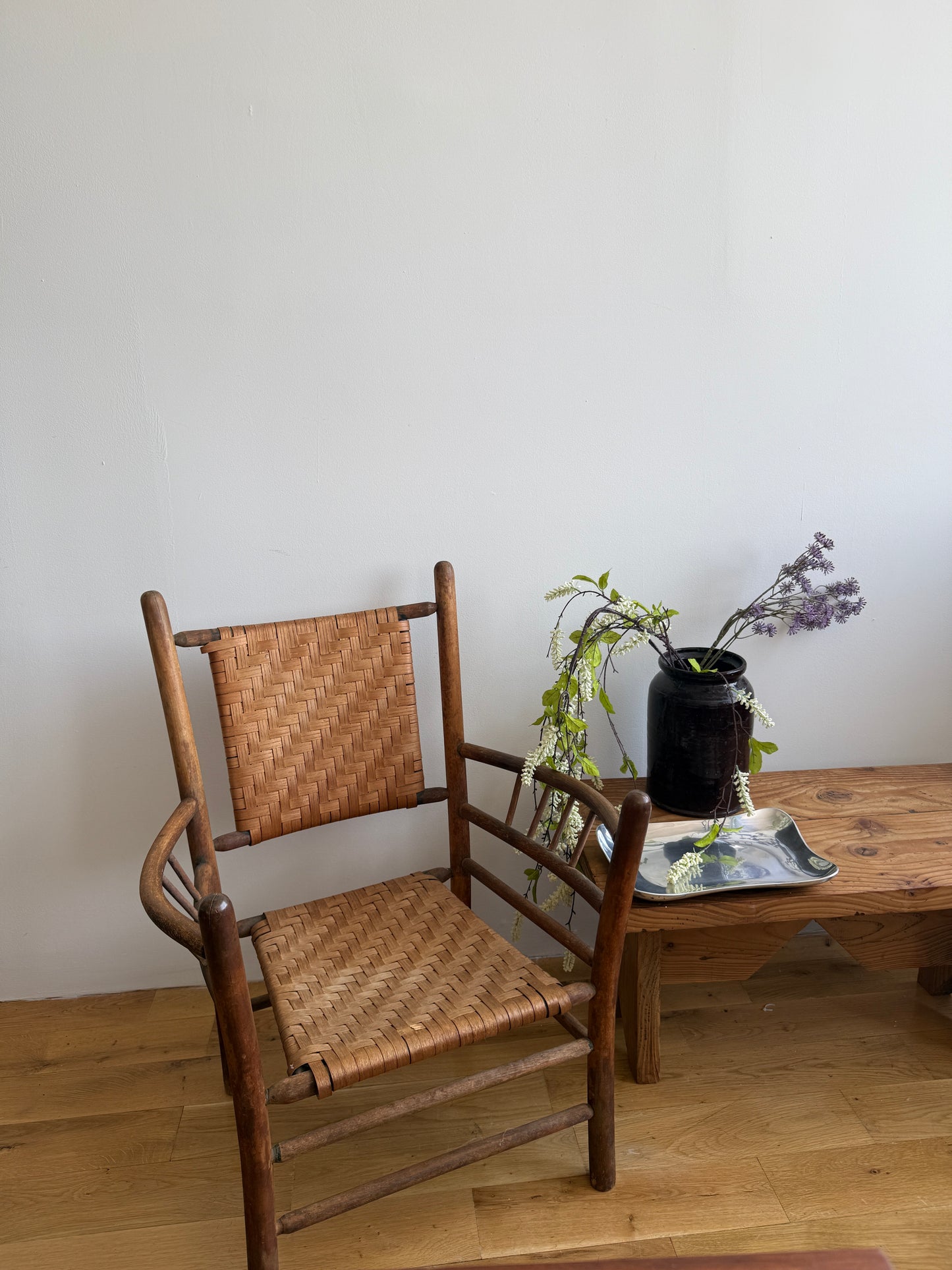 early 20th c. woven armchair