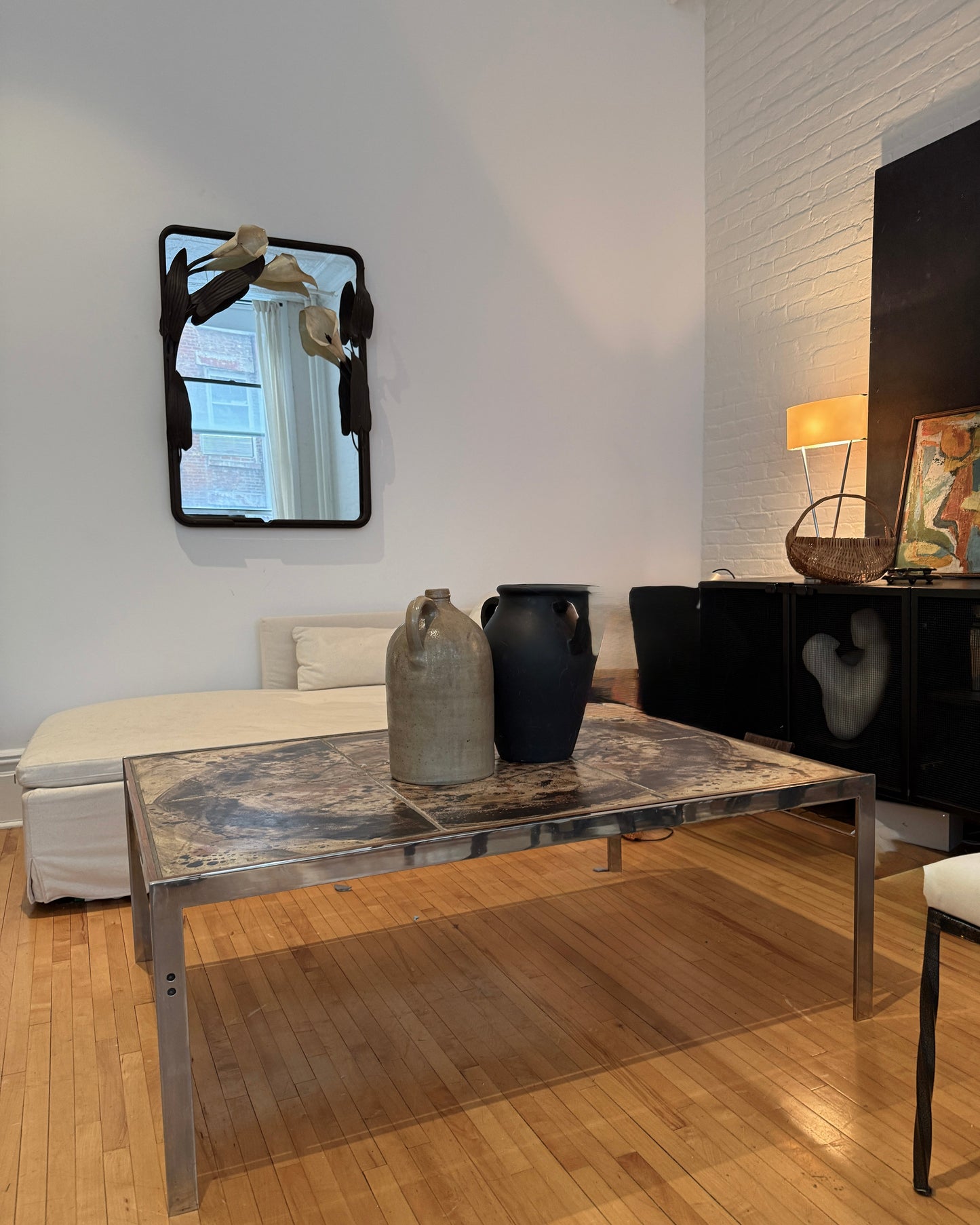 birte vedel howard steel and tile coffee table