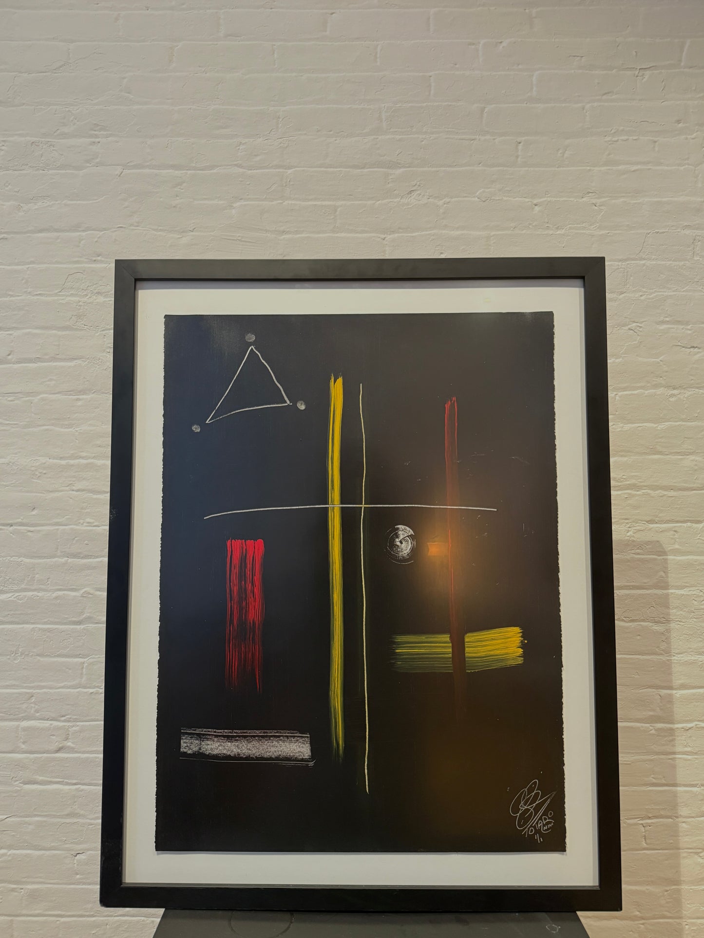 signed abstract painting, 1970s