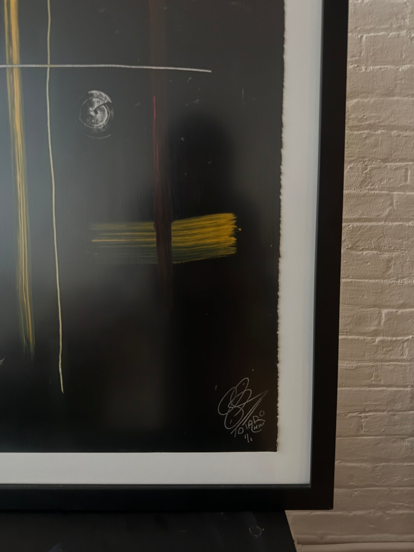signed abstract painting, 1970s