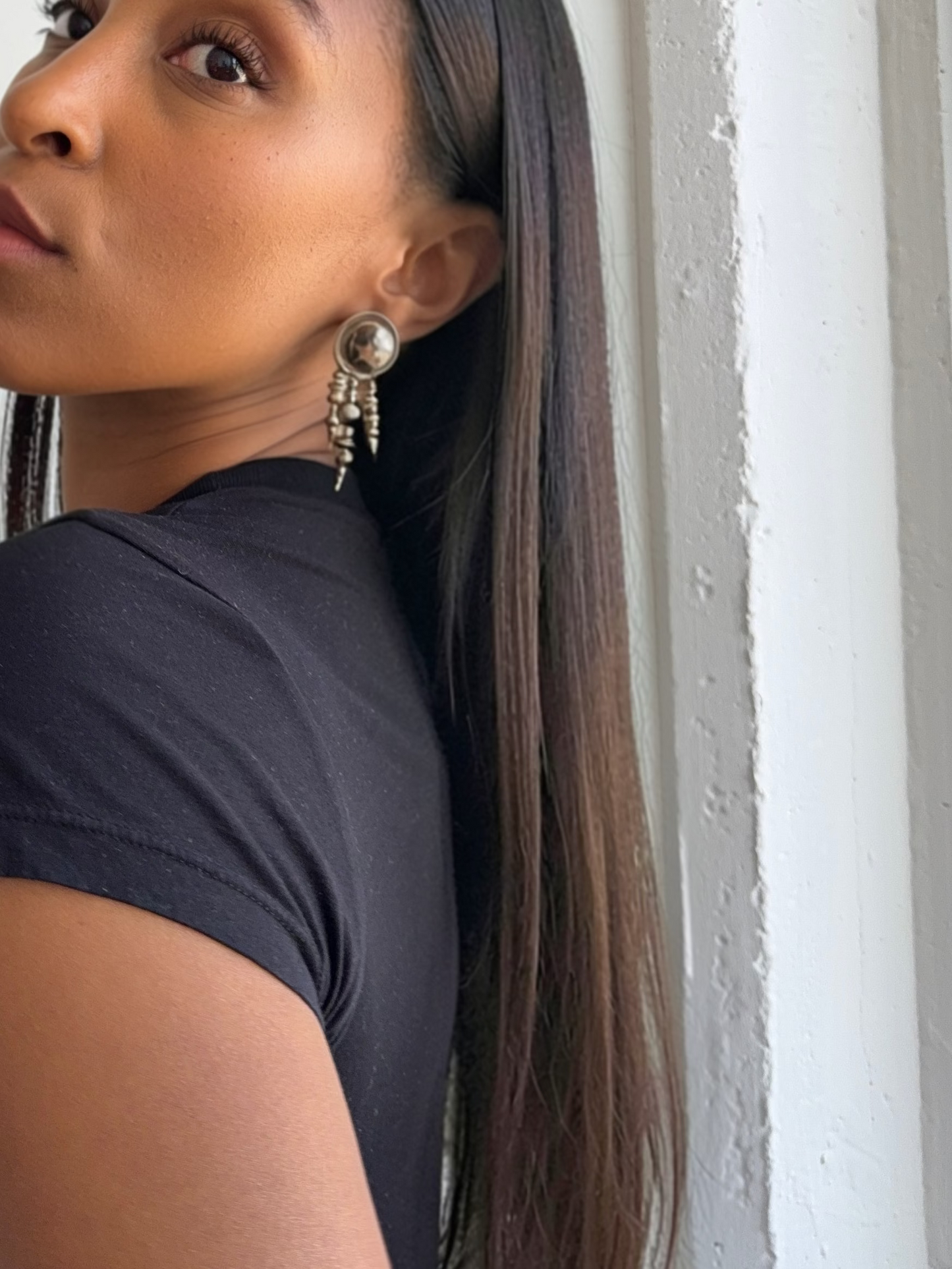 taxco sterling silver fringe earrings