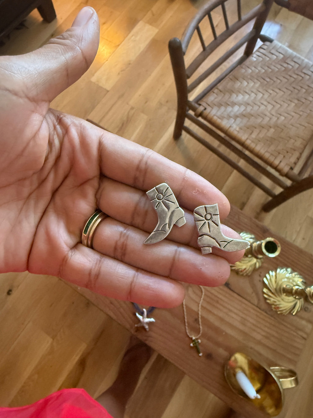 cowboy boot earrings