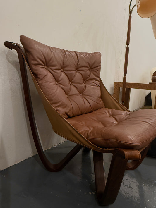 georg thams danish leather lounge chair