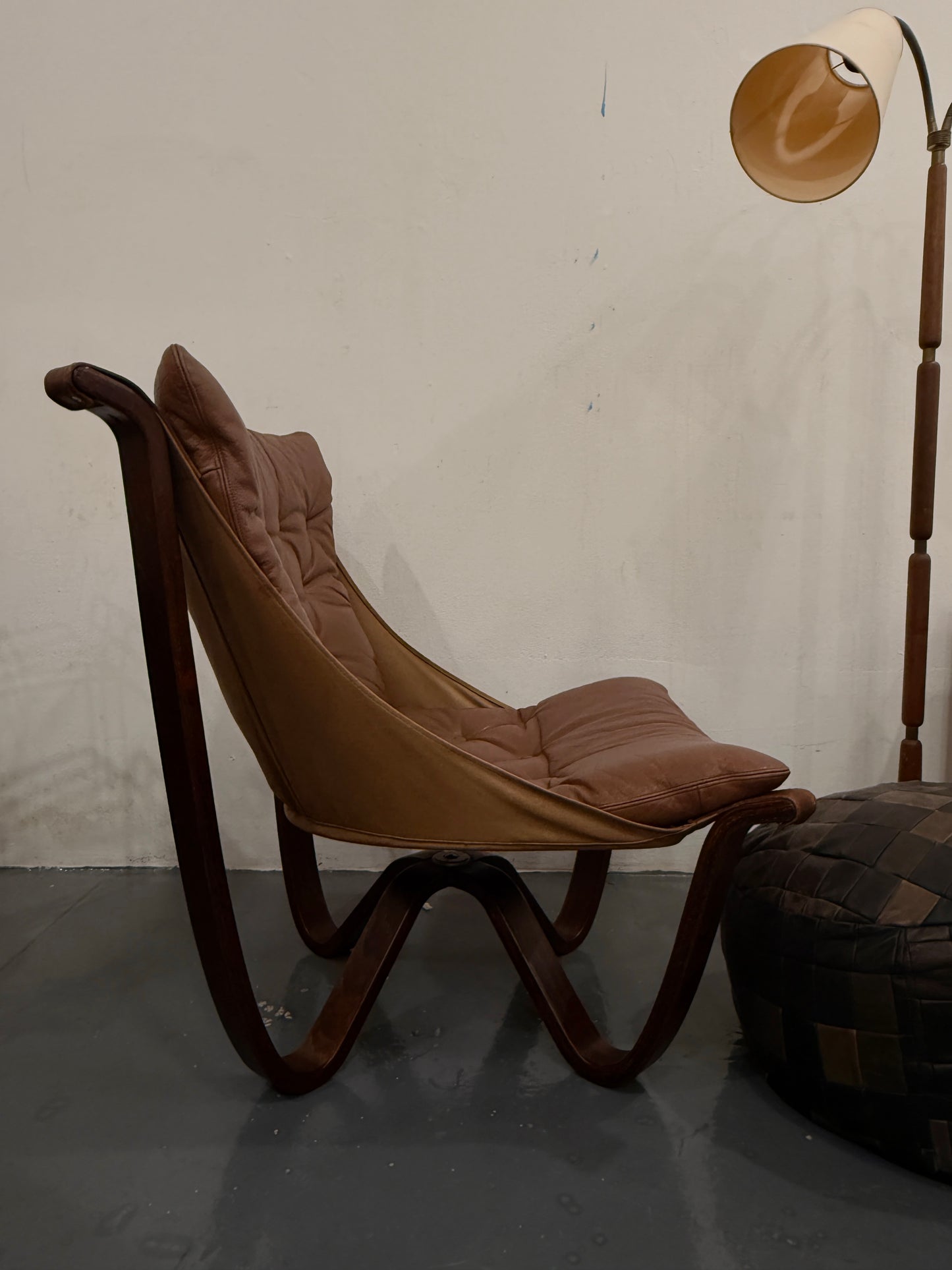 georg thams danish leather lounge chair