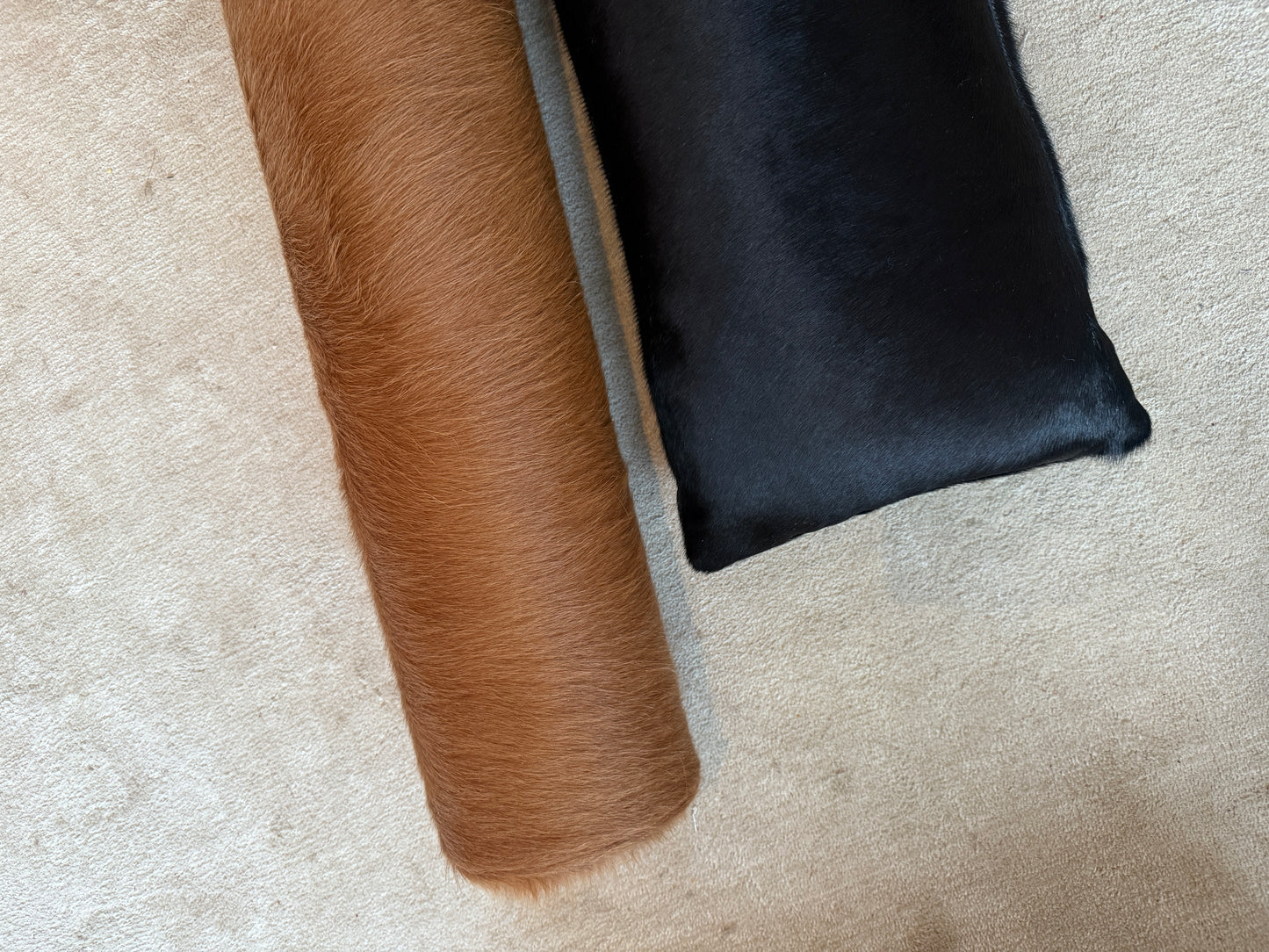 calf hair bolster pillow (made to order)