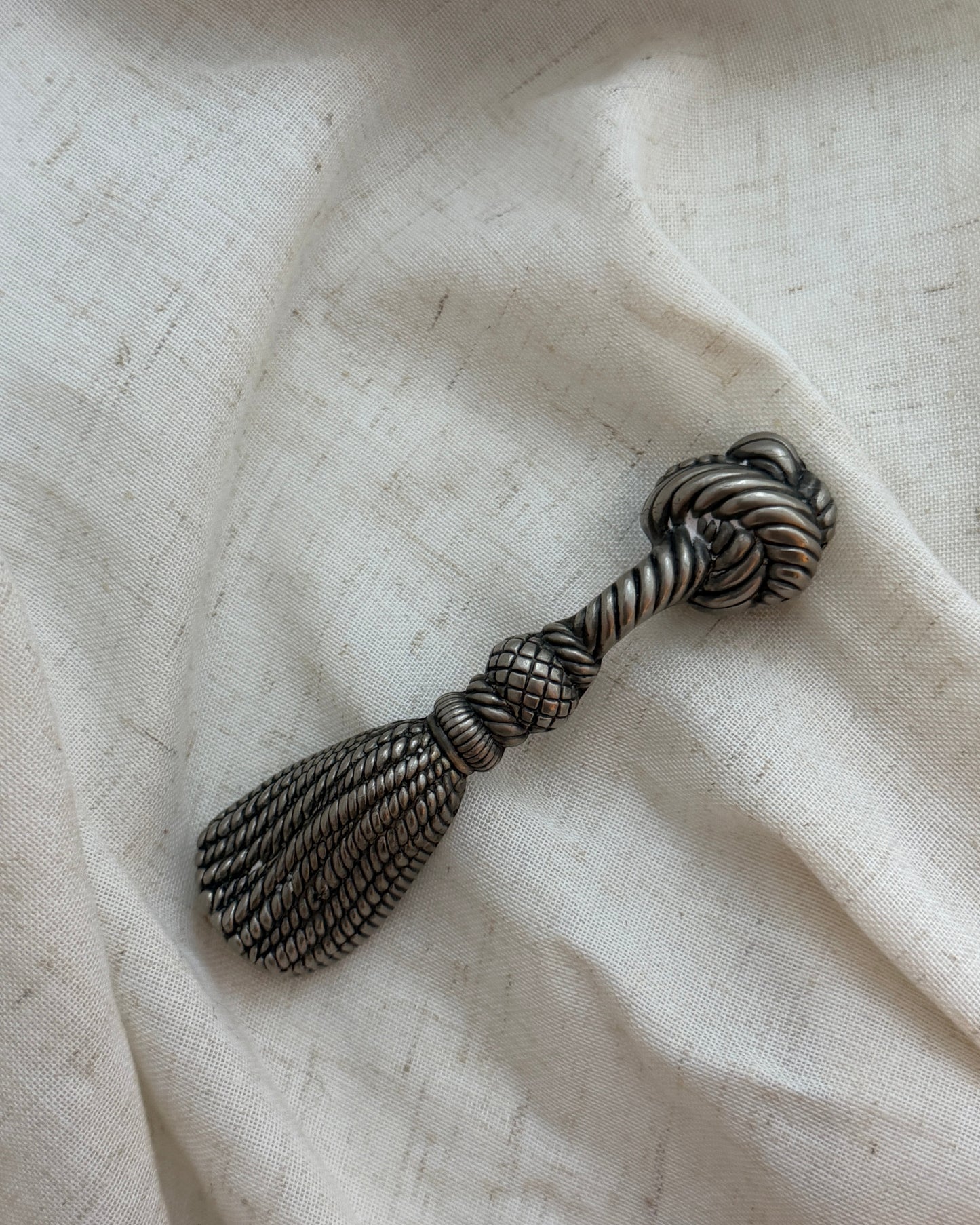 vintage italian silver tassel bottle opener