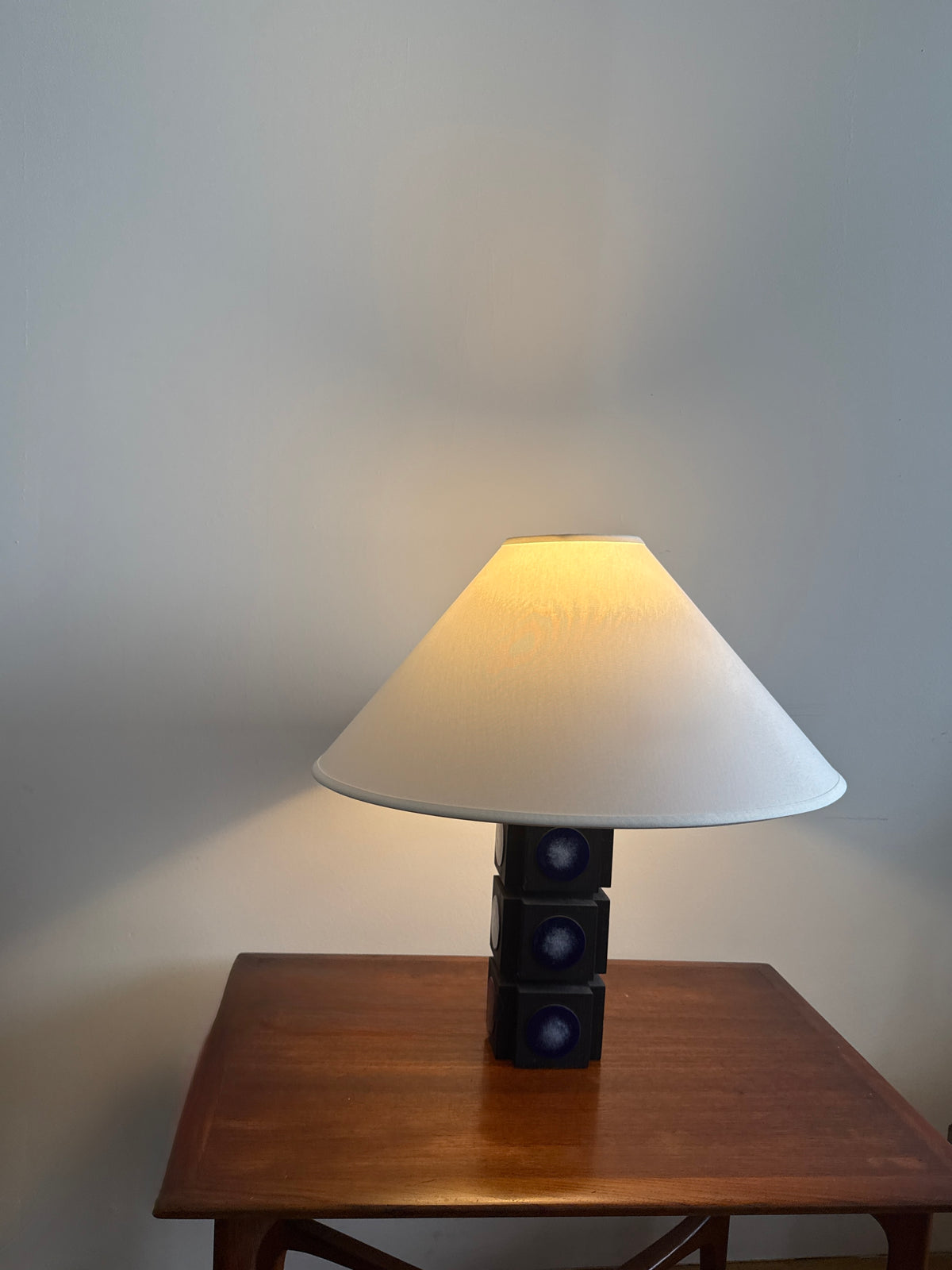 ateljé glas & trä table lamp, 1960s