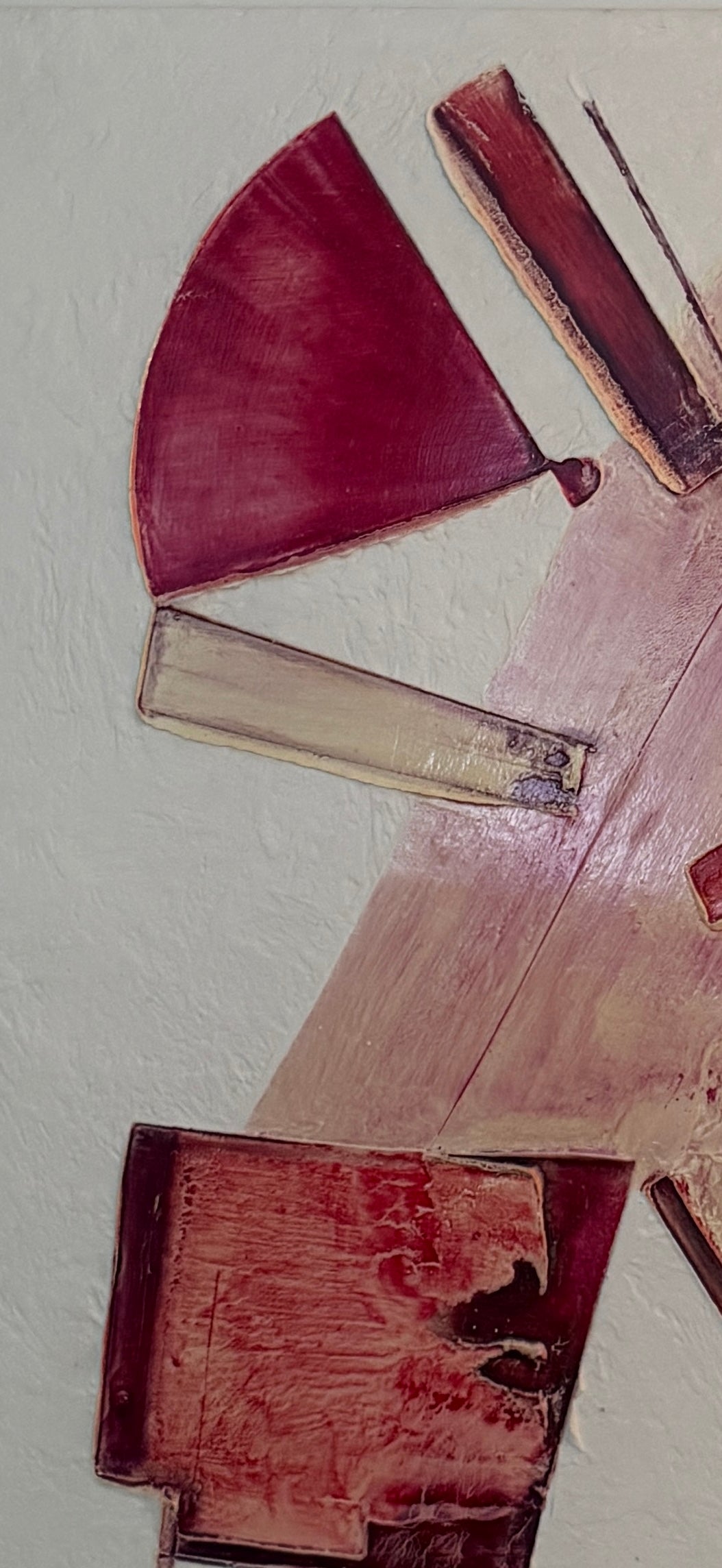 signed contemporary abstract mixed media painting, circa 1980s