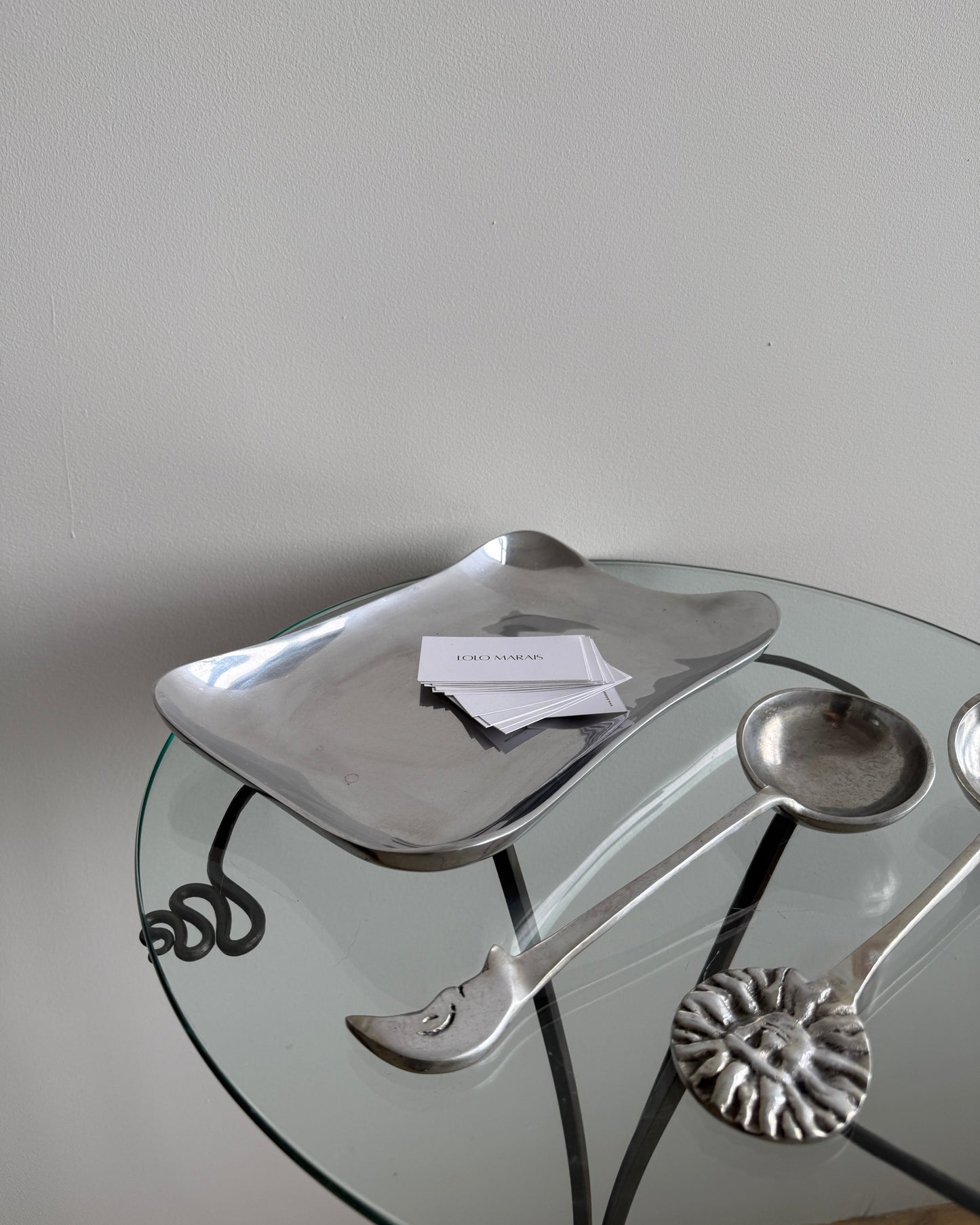 vintage sculptural serving utensil set