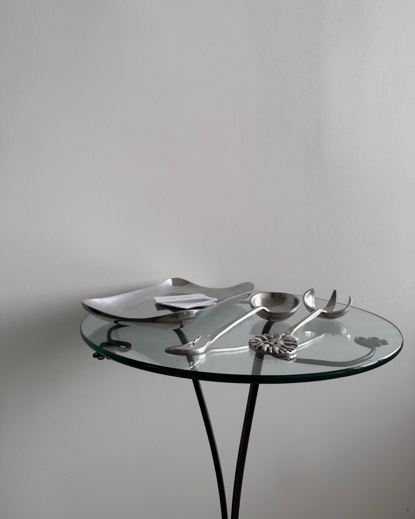 vintage sculptural serving utensil set