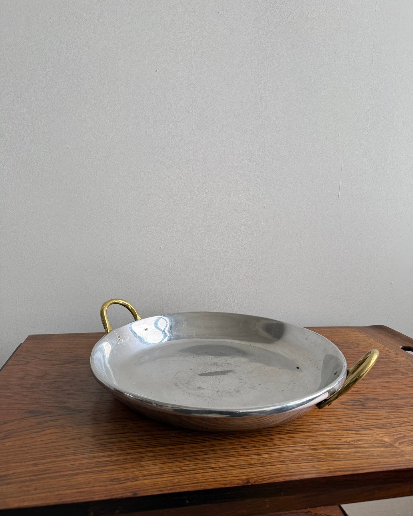 vintage brass handled serving tray