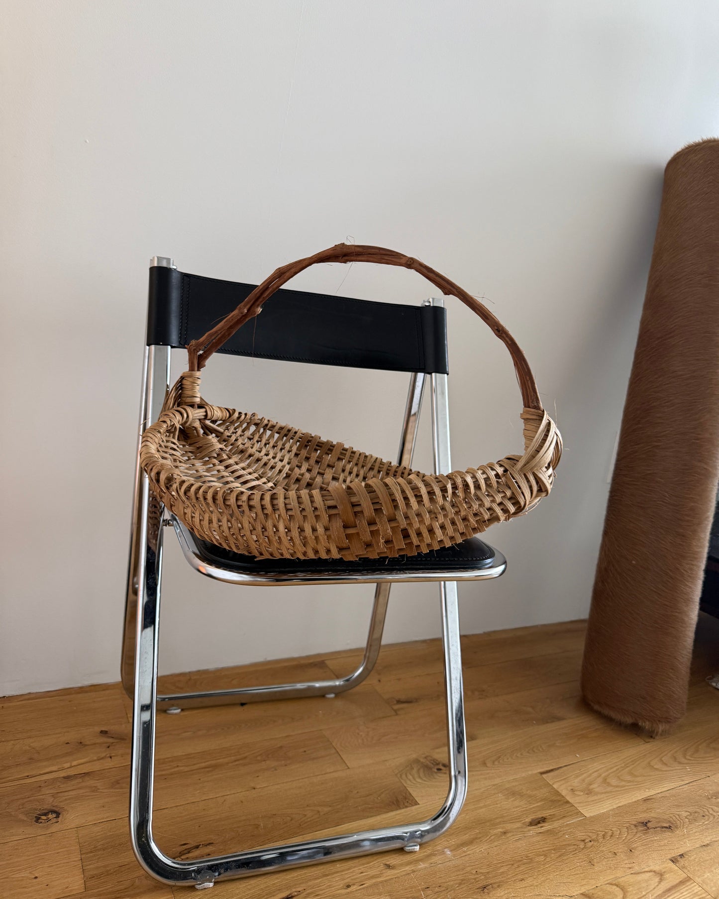 oversized handwoven handled basket