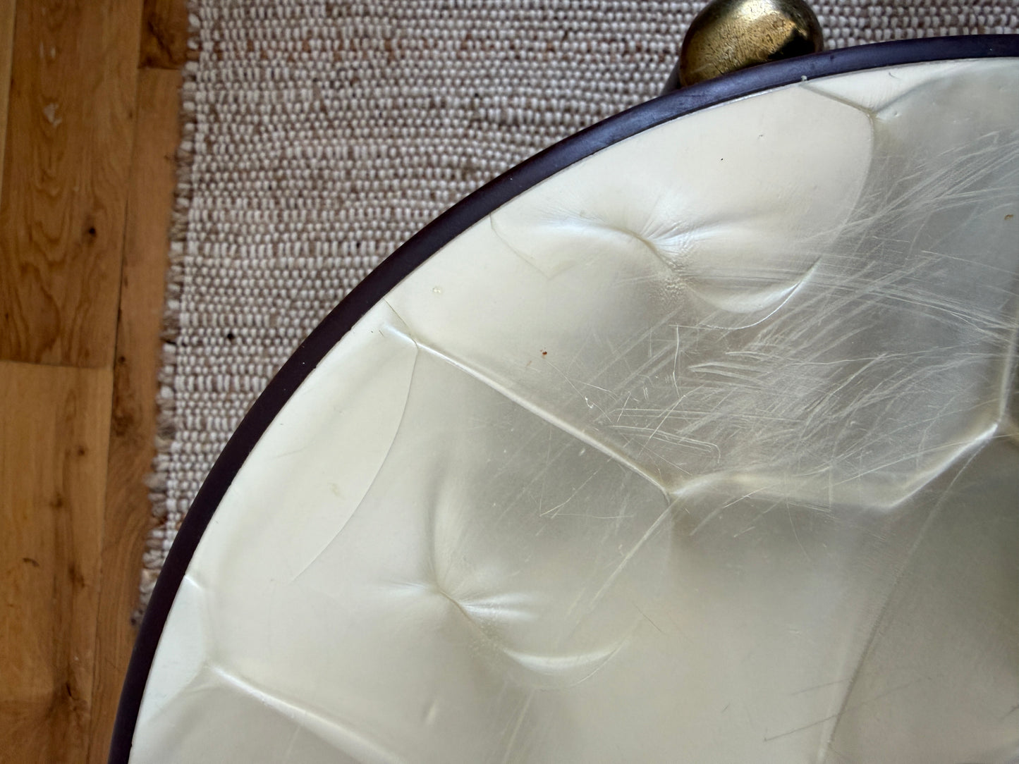 vintage mother of pearl nesting side tables, pair