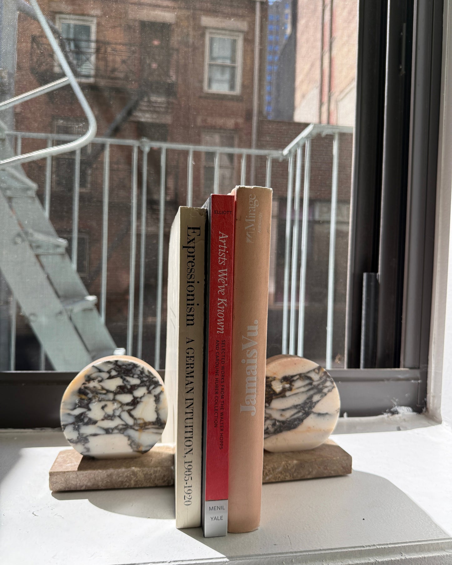 vintage marble bookends (pair)