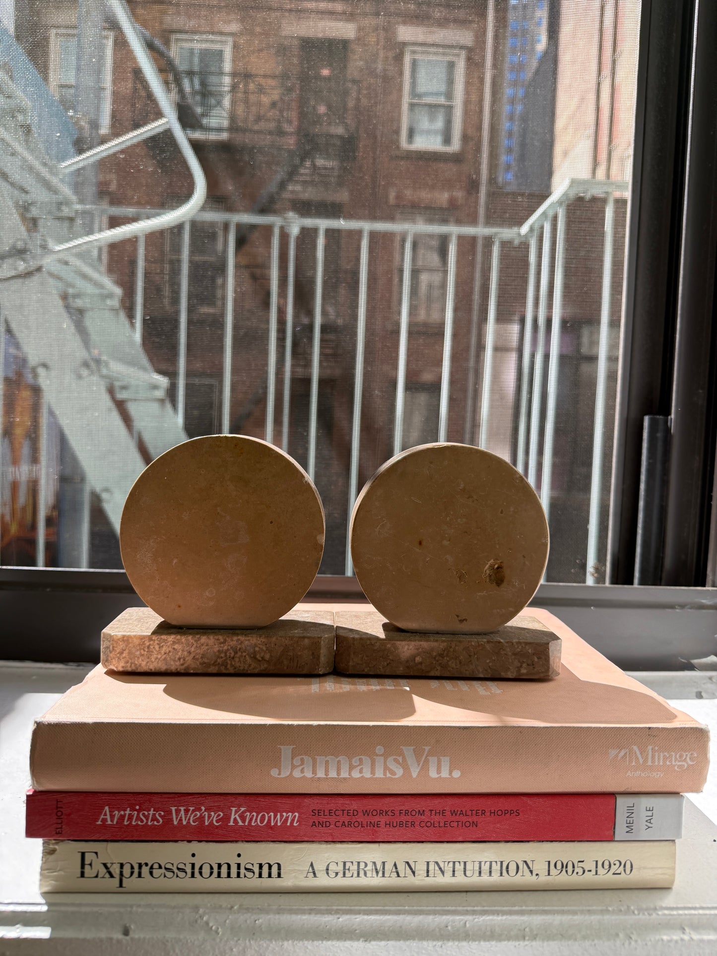 vintage marble bookends (pair)