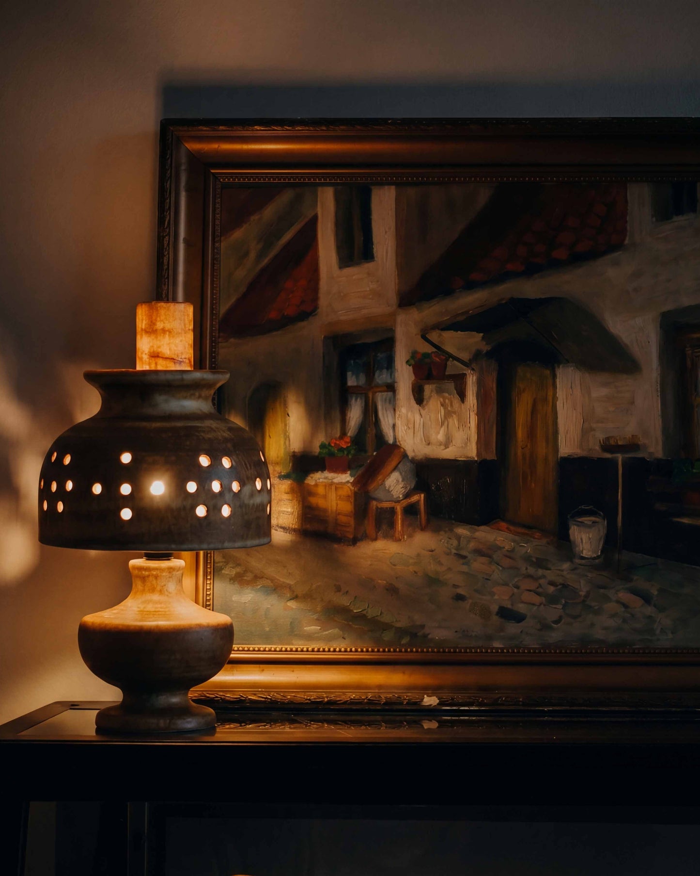 ego stengods swedish ceramic lamp