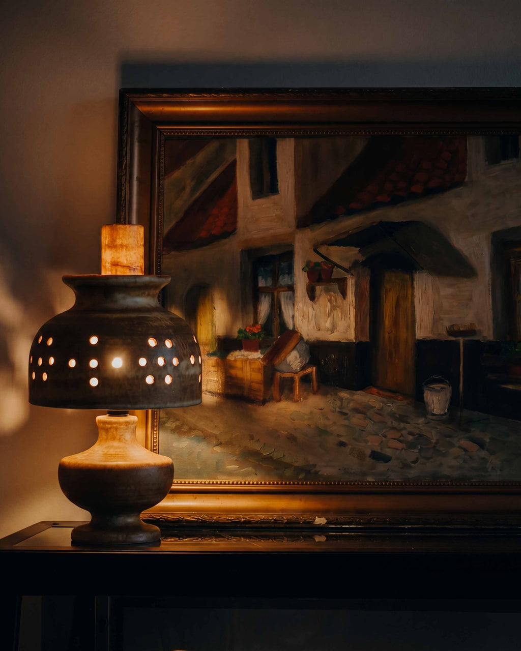 ego stengods swedish ceramic lamp