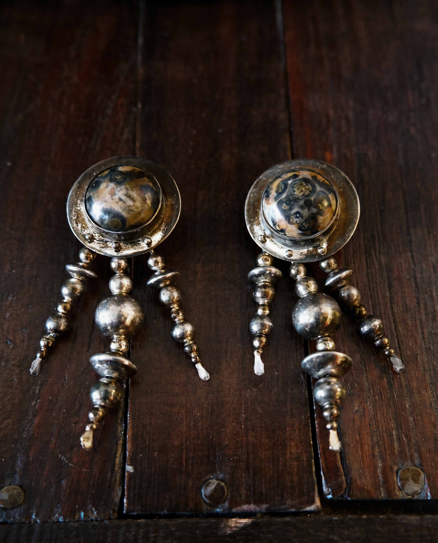 taxco sterling silver fringe earrings