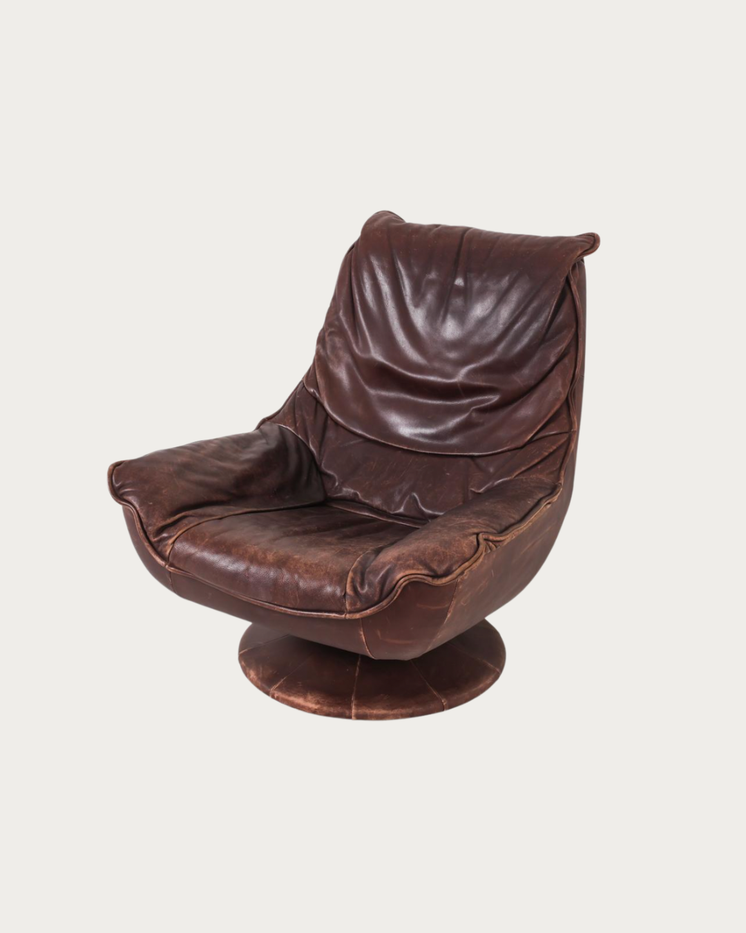 dutch leather swivel chair