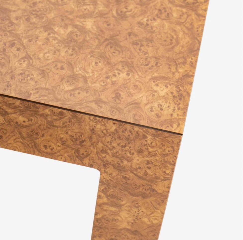 parsons burlwood side table