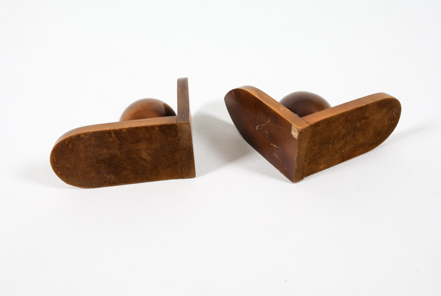 pair of dutch art deco oak bookends