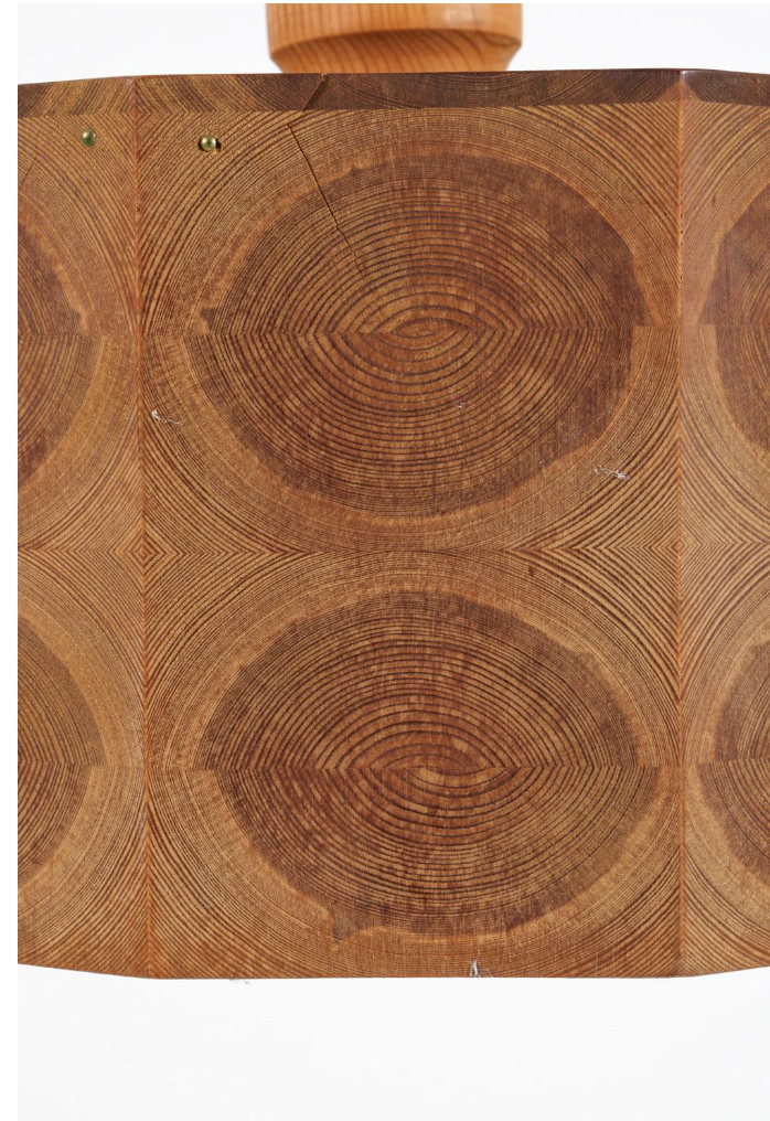 scandinavian pine pendant light, 1960s