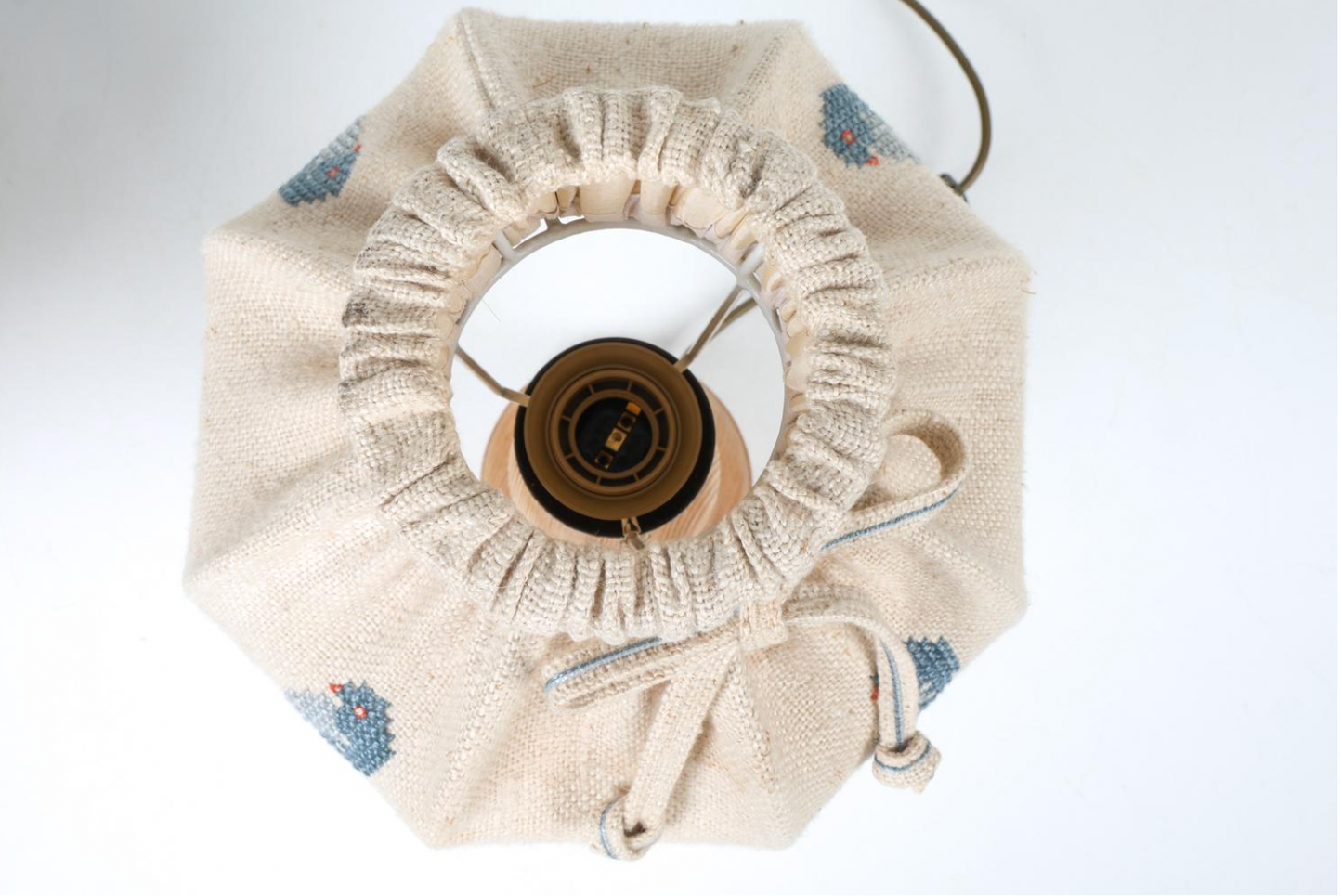 swedish pine table lamp, 1970s