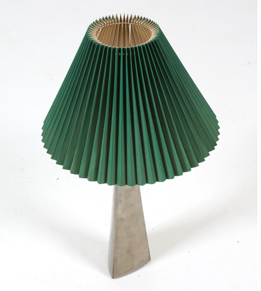 scandinavian chrome steel table lamp, 1970s