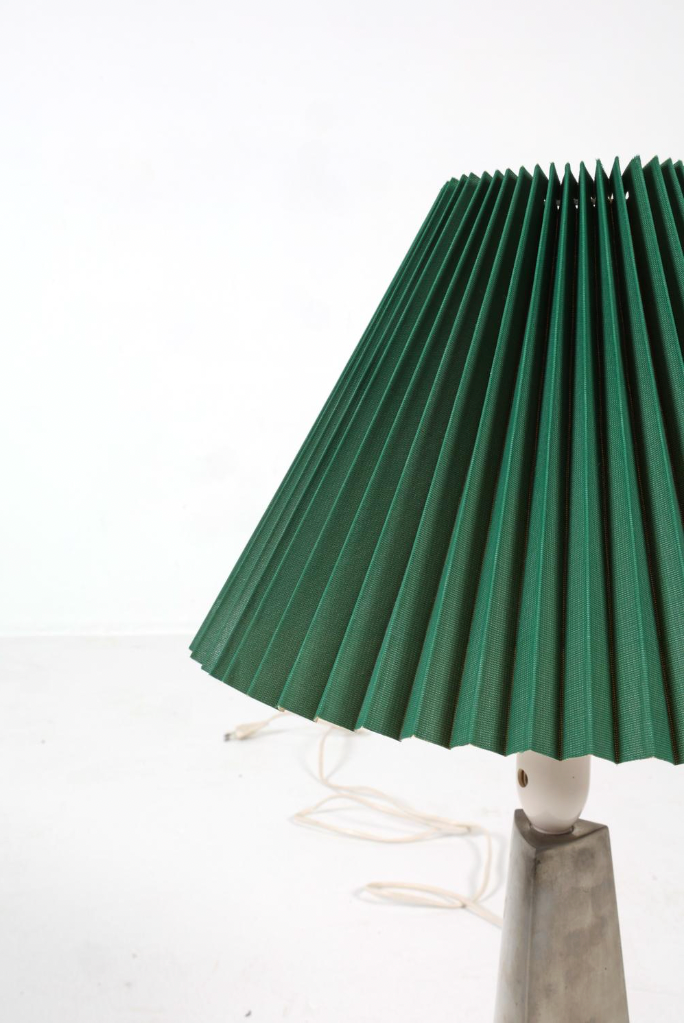 scandinavian chrome steel table lamp, 1970s