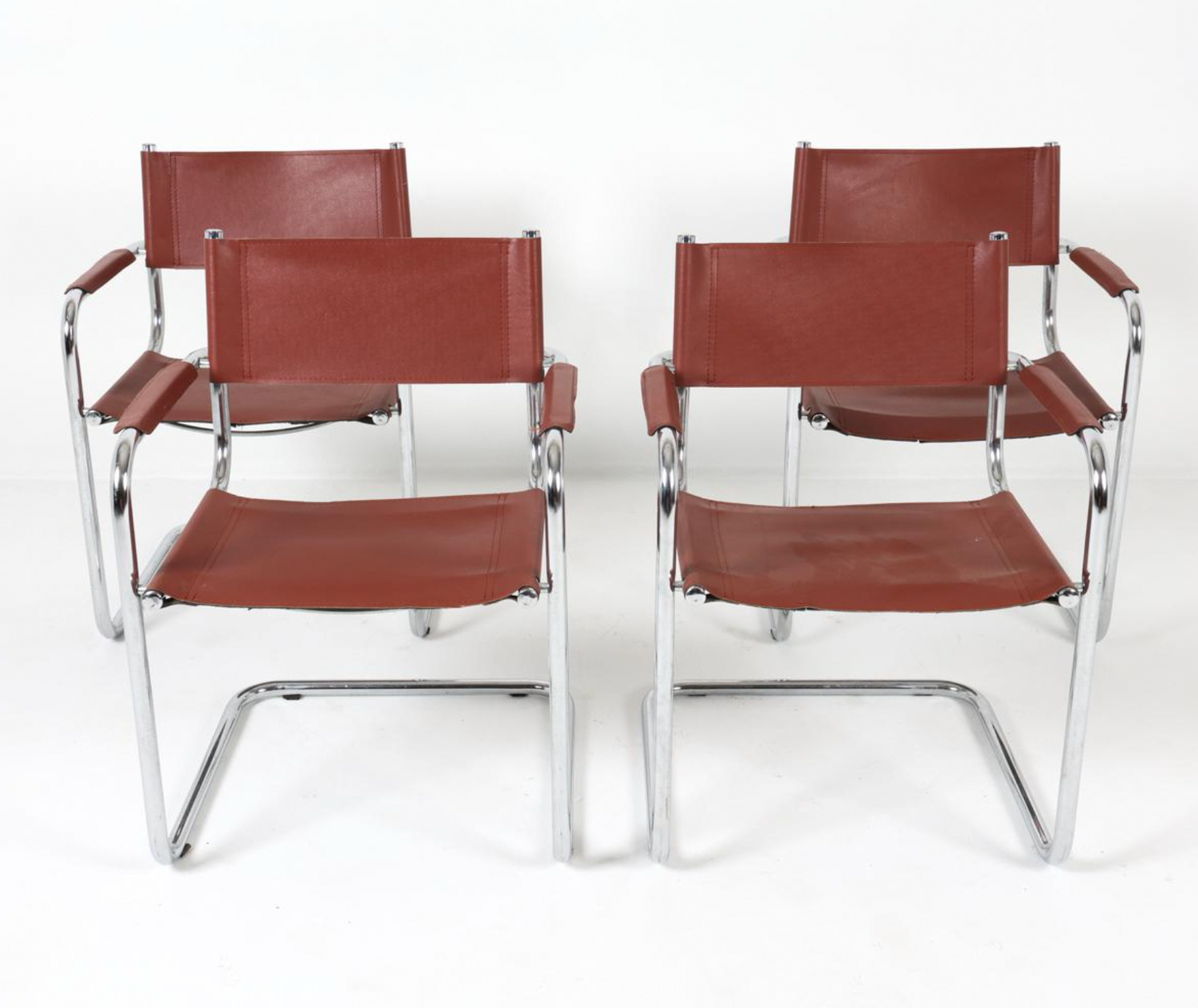 mart stam for breuer cantilever dining chairs, set of four (italy, c.1970s)