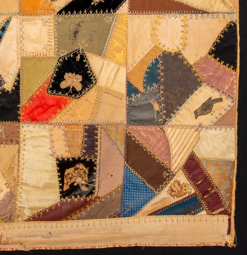 american folk art crazy quilt circa 1880
