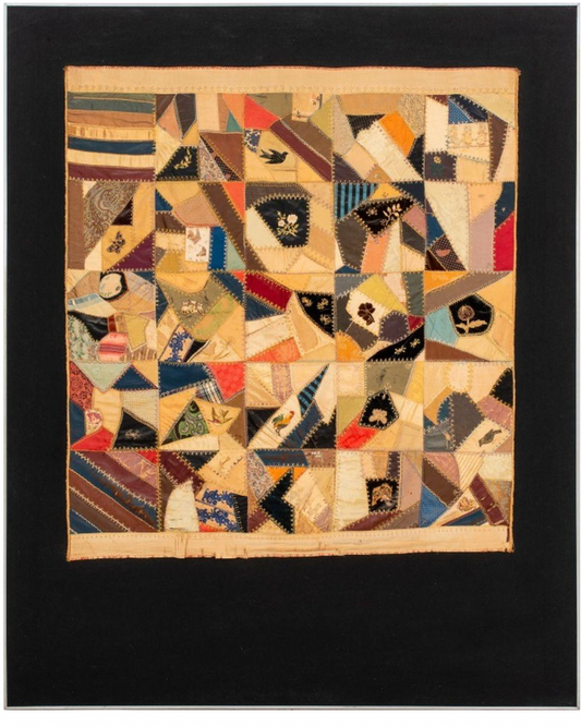 american folk art crazy quilt circa 1880