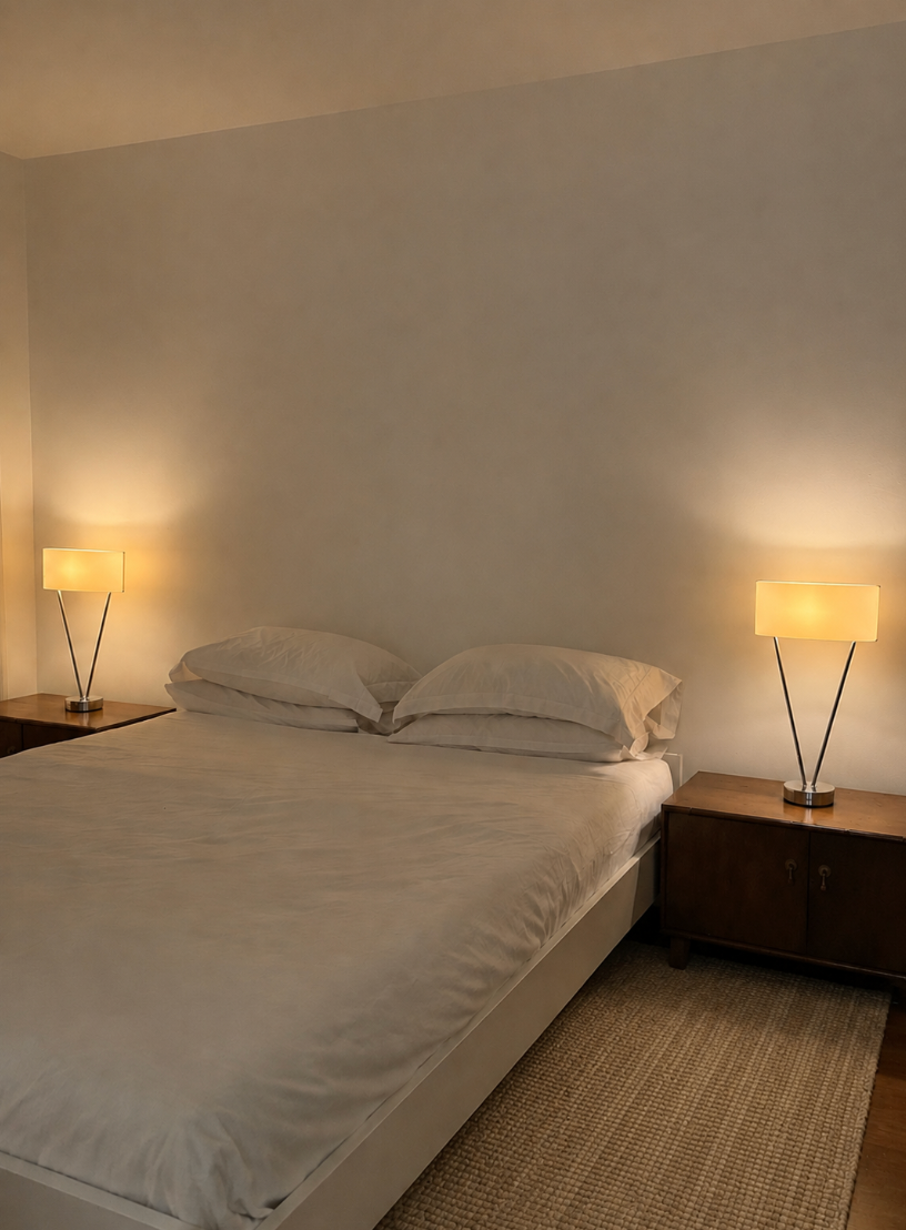 vintage leucos vittoria table lamps, pair
