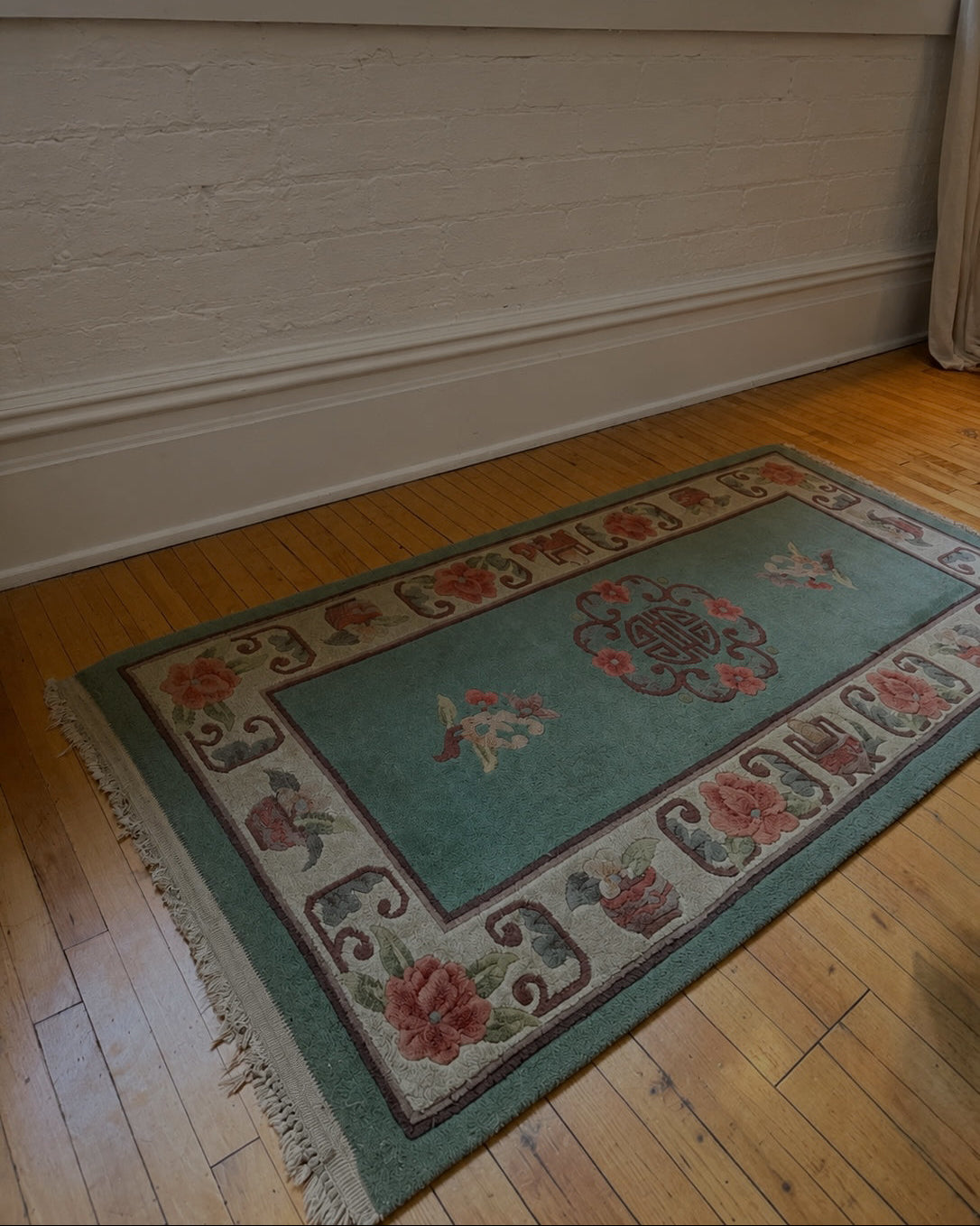 vintage chinese art deco rug