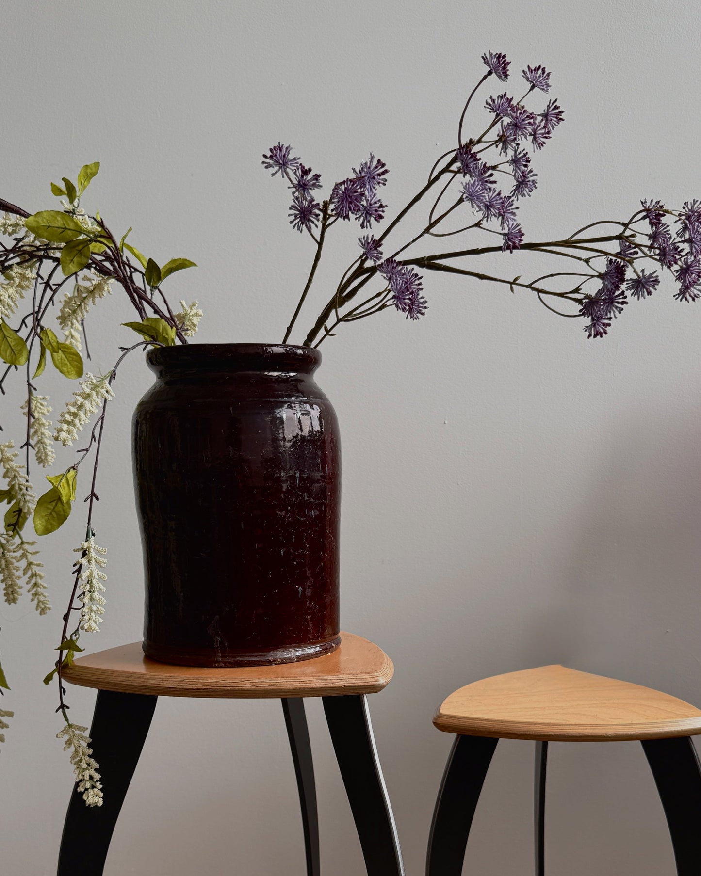 art deco style sculptural side tables - pair