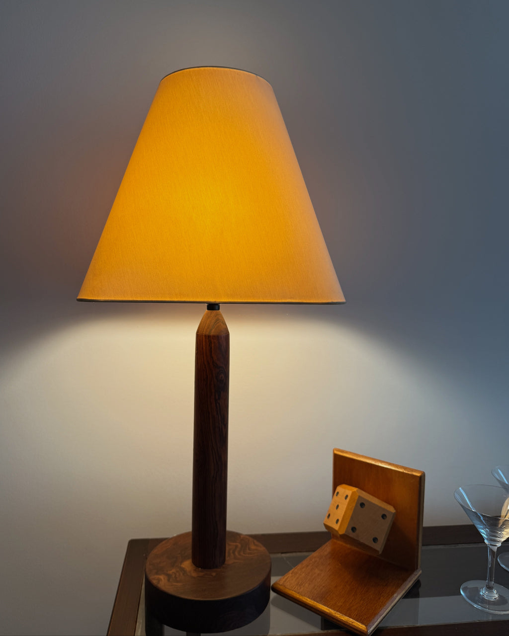 swedish rosewood table lamp, c. 1960s