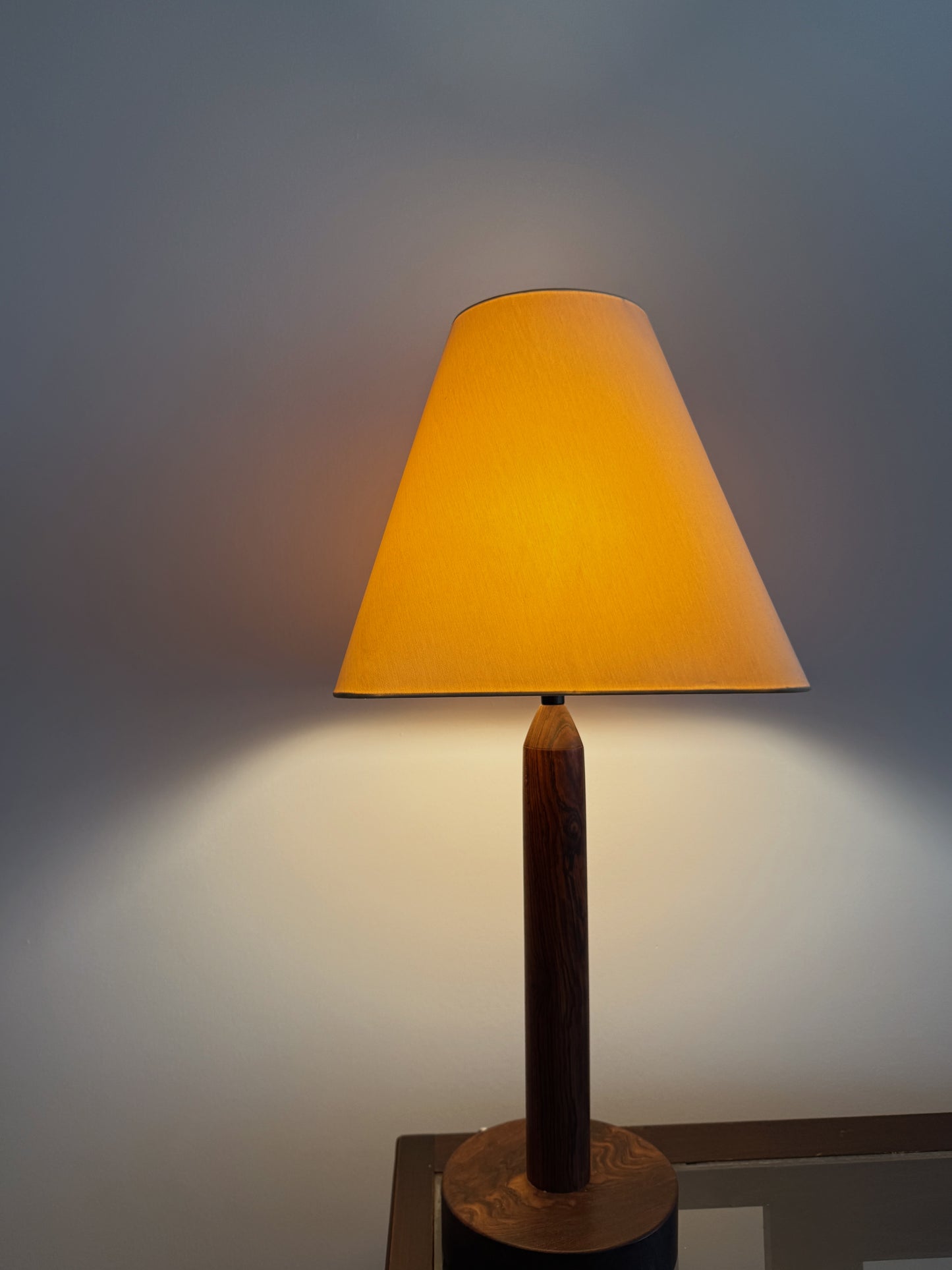 swedish rosewood table lamp, c. 1960s